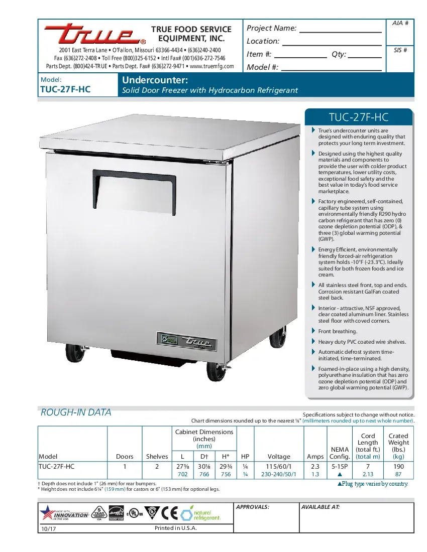 true-manufacturing-tuc-27f-hc-freezer-undercounter-reach-in-specsheet-26052485w76x.pdf