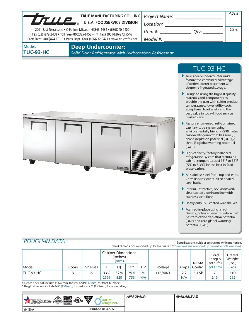 true-manufacturing-tuc-93-hc-refrigerator-undercounter-reach-in-specsheet-260524mn04zl.pdf