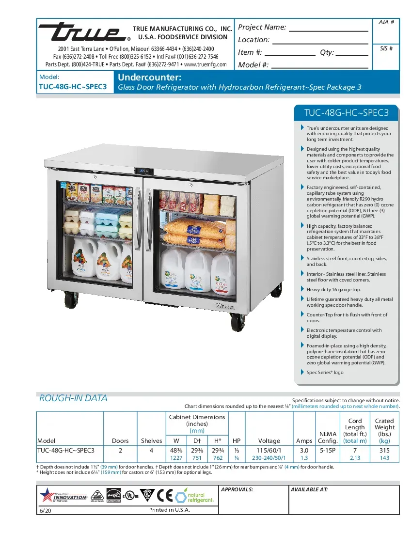 true-manufacturing-tuc-48g-hc-spec3-refrigerator-undercounter-reach-in-spec-260524vwyahl.pdf