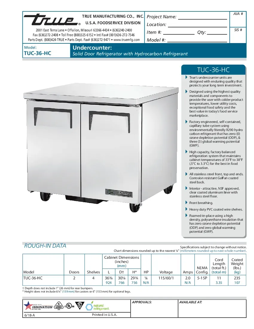 true-manufacturing-tuc-36-hc-refrigerator-undercounter-reach-in-specsheet-260524whx5g1.pdf