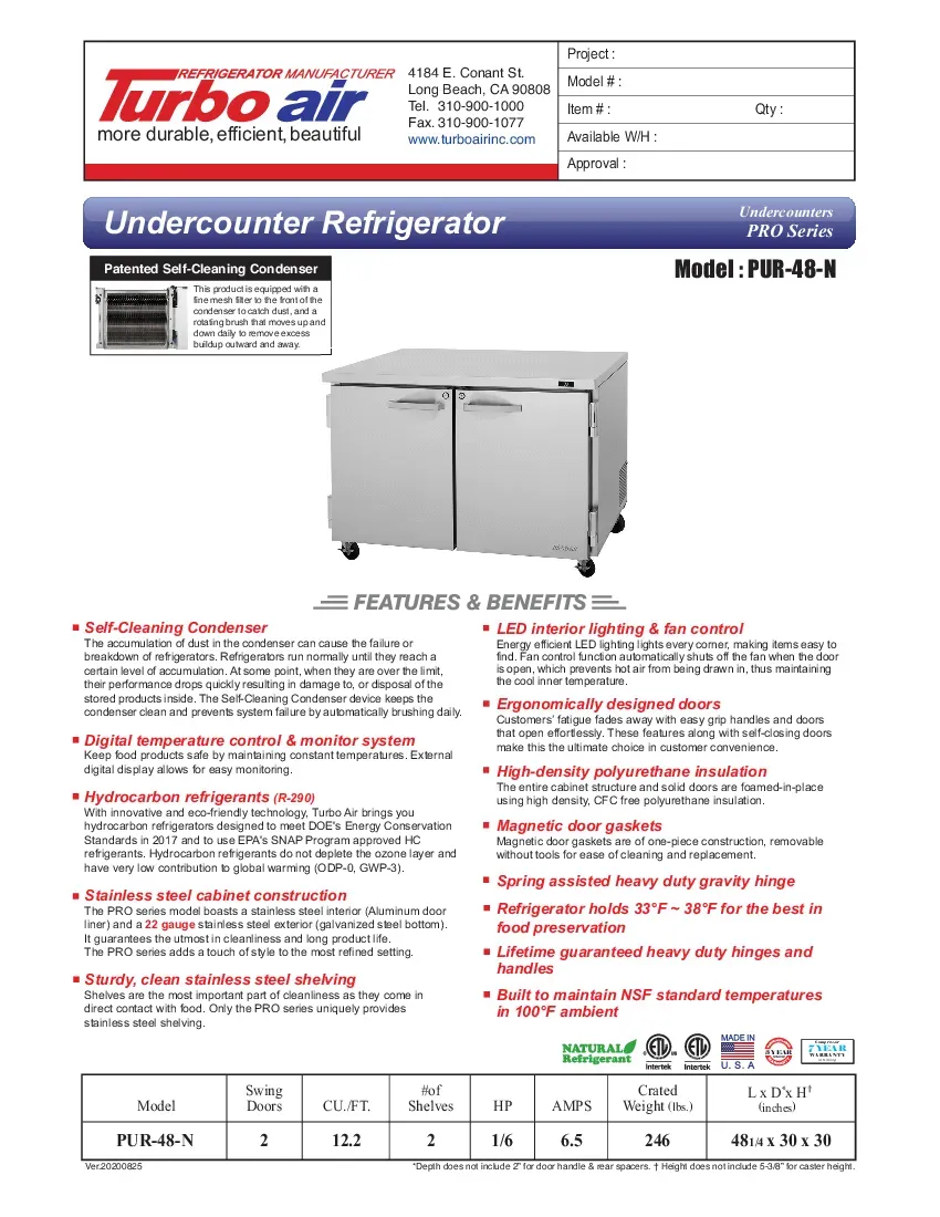 turbo-air-pur-48-n-refrigerator-undercounter-reach-in-115v-48-25-w-hinged-d-260726clsm2h.pdf