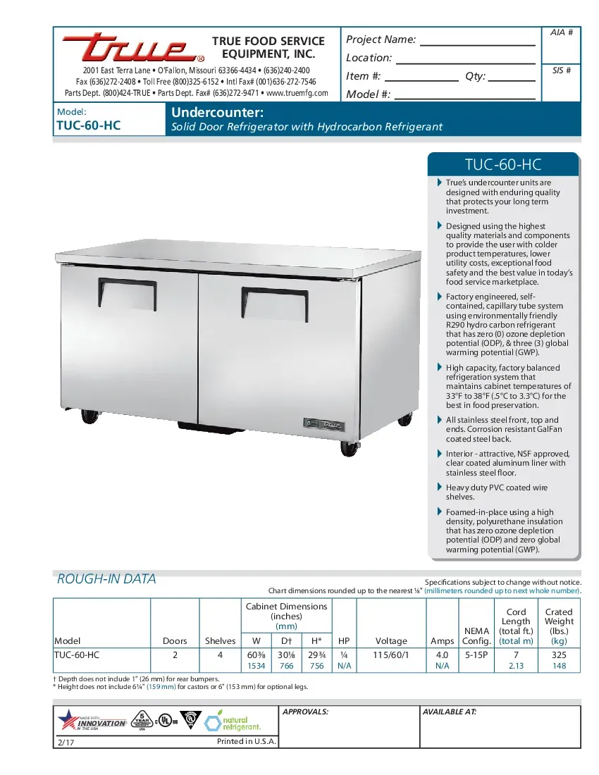 true-manufacturing-tuc-60-hc-refrigerator-undercounter-reach-in-specsheet-260524ce0zho.pdf