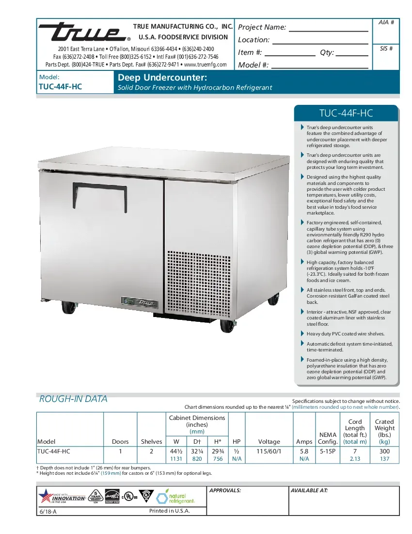 true-manufacturing-tuc-44f-hc-freezer-undercounter-reach-in-specsheet-260524twd2hz.pdf