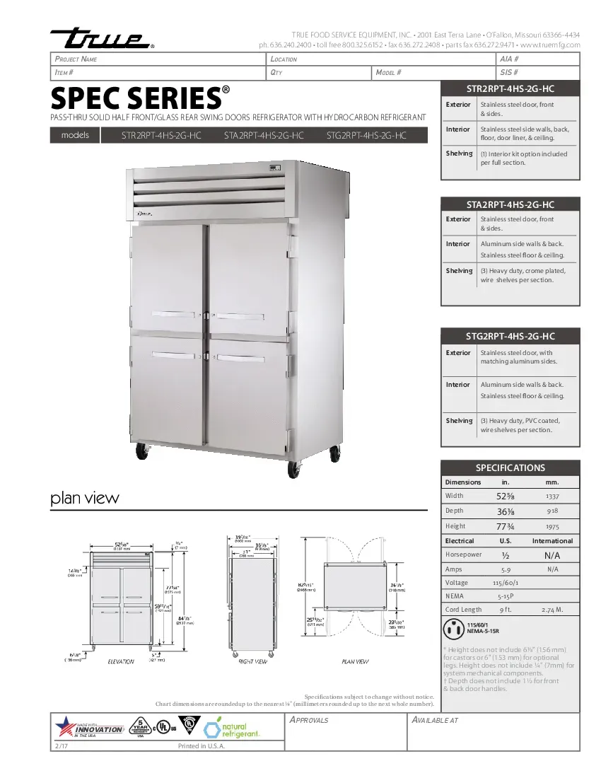 true-manufacturing-sta2rpt-4hs-2g-hc-refrigerator-pass-thru-specsheet-260524uoqd3r.pdf