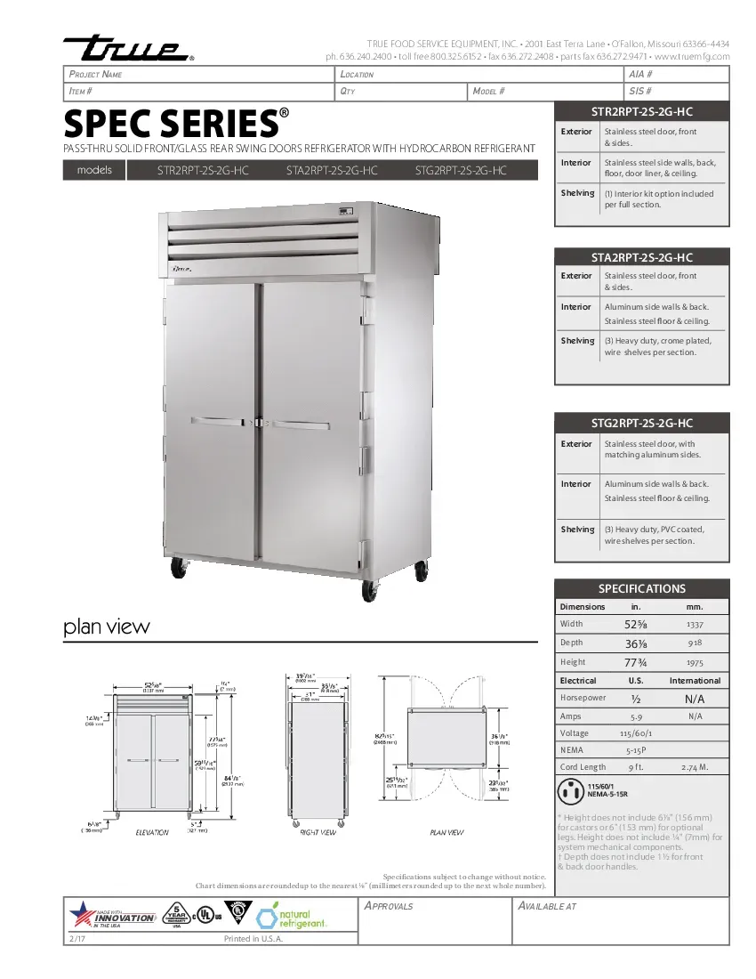 true-manufacturing-str2rpt-2s-2g-hc-refrigerator-pass-thru-specsheet-26052404cc1o.pdf
