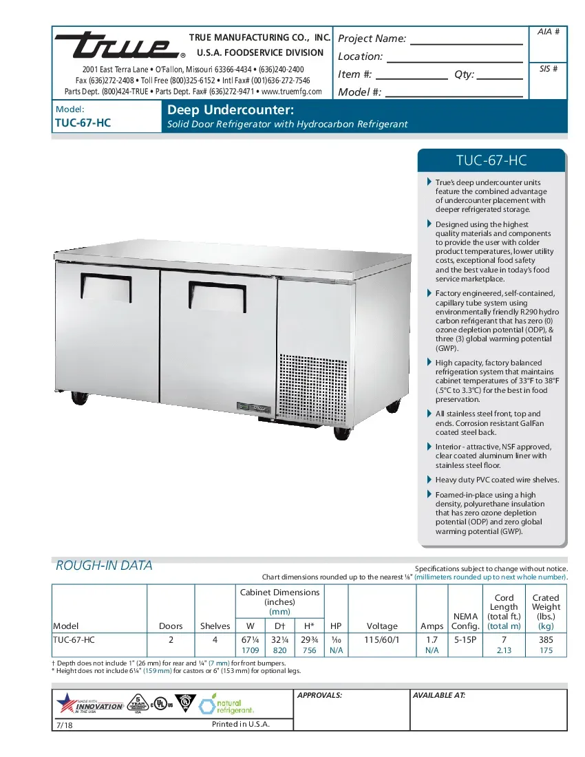 true-manufacturing-tuc-67-hc-refrigerator-undercounter-reach-in-specsheet-2605249suweq.pdf