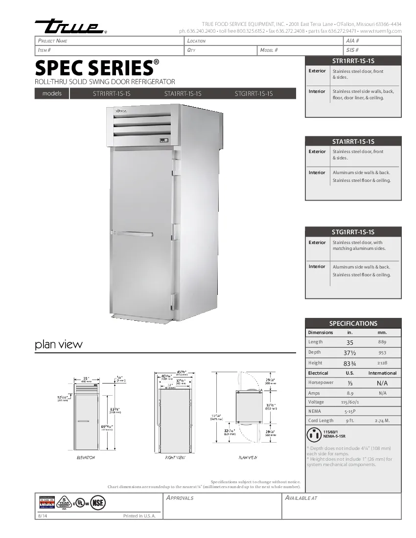 true-manufacturing-str1rrt-1s-1s-hc-refrigerator-roll-thru-specsheet-260524b8u9vv.pdf