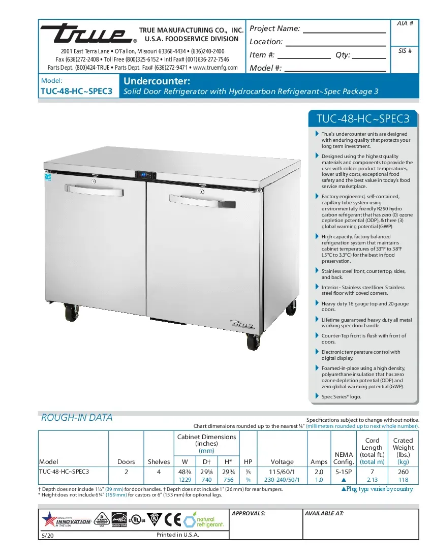 true-manufacturing-tuc-48-hc-spec3-refrigerator-undercounter-reach-in-specs-260524v5nk61.pdf