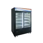 Atosa USA MCF8727GR, Black Exterior Sliding Glass Two (2) Door Refrigerator