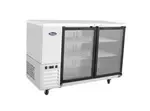 Atosa USA , SBB59GGRAUS1, Shallow Depth Glass Door Back Bar Coolers