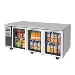 Turbo Air JUR-72-G-N, Refrigerator, Undercounter, Reach-In