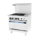 Turbo Air TARG-4B12G, Range, 36" Restaurant, Gas