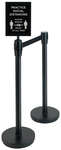 Winco , CGS-SETA, Black Stanchion Set